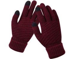 Finnacle - De perfecte winteraccessoire: Gebreide handschoenen | Touchscreen | One size | Warm en stijlvol Bordeaux rood!