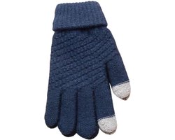 Finnacle - De perfecte winteraccessoire: Gebreide handschoenen | Touchscreen | One size | Warm en stijlvol Donker blauw!