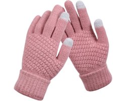 Finnacle - De perfecte winteraccessoire: Gebreide handschoenen | Touchscreen | One size | Warm en stijlvol Licht Roze!