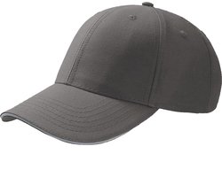 Finnacle - Katoenen Baseballcap - Donkergrijs - Verstelbaar - Unisex - 6 Panelen - Petten - Cap - Baseball Cap