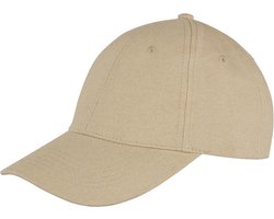 Finnacle - Verstelbare Beige Baseballcap van Katoen met 6 Panelen - Unisex - Petten en Caps voor een Sportieve Look