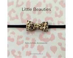 Haarbandje panterprint - Little Beauties - baby - peuter - leeftijd 0-36 maanden - kraamkado - baby musthave - newborn - strik - panter - haaraccessoire - babyshower - meisje