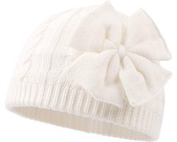 Inovra ® Schattige Gebreide Wintermuts voor Babymeisjes met Strik