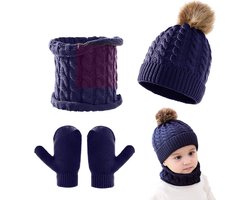 Inovra ® Warme Winter Set voor Baby's: Muts, Sjaal en Handschoenen