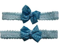 Jessidress Baby Haarband met kleine Haarstrikjes Meisjes Hoofdband - Blauw