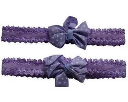 Jessidress Baby Haarband met kleine Haarstrikjes Meisjes Hoofdband - Lila