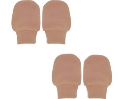 Jikkies® - Krabwantjes - Krabben - Anti Krabben - Newborn - 2 Paar - 0-6 maanden - Baby - Taupe