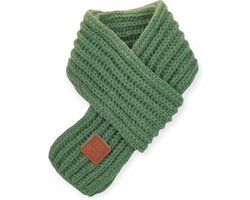 Kinder Sjaal - 1-3 jaar - Grofgebreid - Groen - 105cm - Winter Sjaal - Warm - Polyester - Gebreid