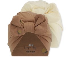 Konges Slojd Bambi turban baby Brown Lemon/Vanilla