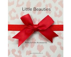 Little Beauties - haarbandje - rood - baby - peuter - babygift - baby accessoire - kraamkado - babyshower - strik - kadotip