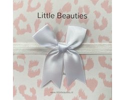 Little Beauties - haarbandje - wit - baby - peuter - babygift - baby accessoires - kraamkado - babyshower - strik - kadotip