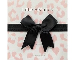 Little Beauties - haarbandje - zwart - baby - peuter - babygift - babyaccessoires - kraamkado - strik - kadotip