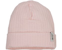 Lodger - Babymuts 6-12M Roze Zacht Katoen Beanie Seersucker