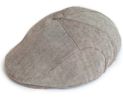 Lofje pet baby (9-18 maanden) Flat cap - Bruin/wit motief