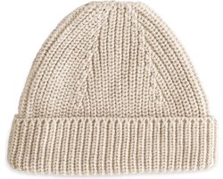 Mushie Chunky Knit Beanie - babymutsje - Beige - 3 - 6 maanden