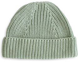 Mushie Chunky Knit Beany - Babymutsje - Light Mint - 3-6 maanden