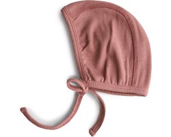 Mushie - Ribbed Baby Bonnet - Babymutsjes - Cedar