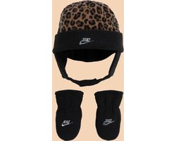 Nike panter print / leopard kind muts en handschoenen (maat 1-2 ) baby - peuter