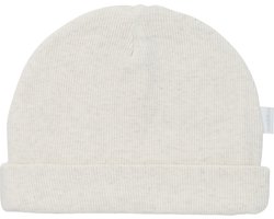 Noppies U Hat Rib Nevel Unisex Muts Maat 0M-3M - RAS1202 Oatmeal