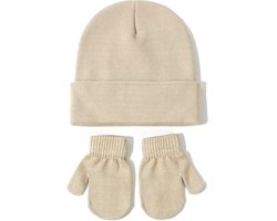 Peuter Baby Winter Gebreide Muts Handschoenen Set Baby Jongens Meisjes Gebreide Muts met Warme Gebreide Handschoenen Wintermuts 0-5 Jaar