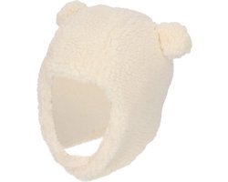 Sarlini - Baby muts winter - Teddy Wol - 0/6 M - Offwhite