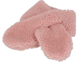 Sarlini - Baby Sjaal winter - Teddy Wol - 0/6 M - Licht Roze