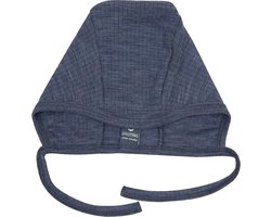 SMALLSTUFF - 100% merinowollen mutsje - Denim - Maat 74/80