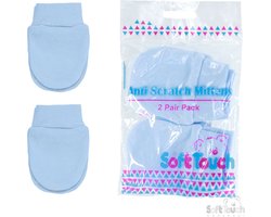 Soft Touch 2-pack Krabwantjes Blauw 0-6 Maanden P110