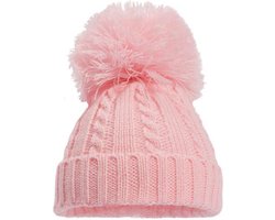 Soft Touch Babymuts Elegance Pompom Acryl Lichtroze Maat S/m