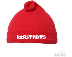 Soft Touch Babymuts Knotty "Kerstmuts"Junior Katoen Rood 0-6 maanden