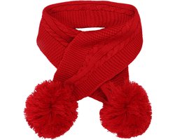 Soft Touch Babysjaal Elegance Pompoms Acryl Rood One-size