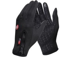 Unisex touchscreen winter thermisch warm fietsen fiets ski- outdoor camping wandelen motorhandschoenen, sport volledige vinger [zwart/l]