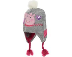 Winter muts Peppa Pig grijs maat 54