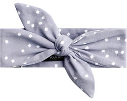 Your Wishes Meisjes Hoofdband Squares Lilac - paars - Maat 0-1 jaar