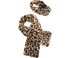 B.Nosy - Sjaal & muts Anne - Leopard fur jack - Maat 122-140