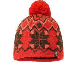 Jack Wolfskin Kindermuts Nordic PomPom Rood Maat S / 49-50cm