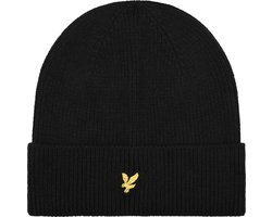 Lyle & Scott Beanie Boys Mutsen Jongens - Zwart - Maat ONESIZE