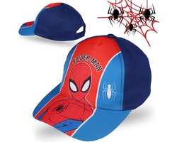 MARVEL SpiderMan Blauw-rode jongenspet met klep 52cm