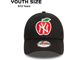 New York Yankees Youth Apple Black 9FORTY Adjustable Cap 6/12 Years