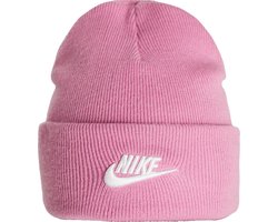 Nike peak beanie in de kleur roze.