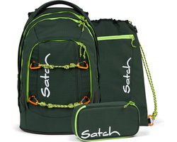 satch Schoolrugzak Pack Adventure Edition Set Green Explorer Groen