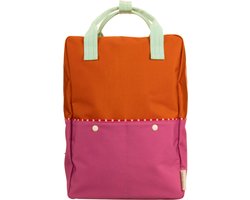 Sticky Lemon Backpack/Boekentas Large Better Together - Colourblocking - Gravel Orange - Rosette Pink