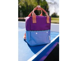 Sticky Lemon Backpack/Boekentas Small Better Together - Colourblocking - Purple Tights - Badminton Blue