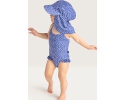 Swim Essentials - UV Zonnepetje Baby - Blauw Panterprint - 0-1 jaar - 0-12 maanden