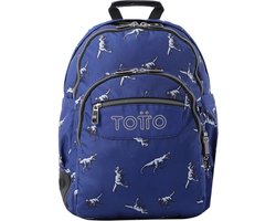 TOTTO - Schoolrugzak Aquareles blauw Dino