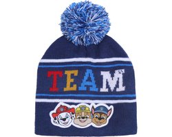 Warme, donkerblauwe jongensmuts TEAM Paw Patrol 54 cm