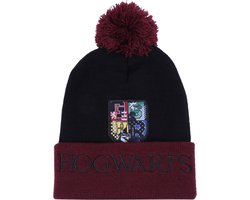 Zwart-bordeauxrode muts HOGWARTS Harry Potter