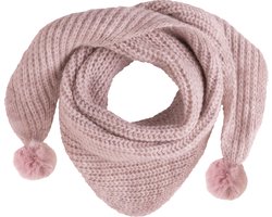 Baby's Only Driehoek sjaal met Pompon Cool - Oud Roze - 3-36 mnd - 100% acryl - GOTS