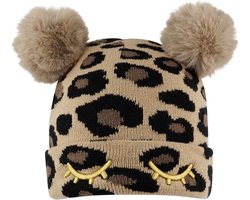 Beanie - Panter - Kids - Met pompons