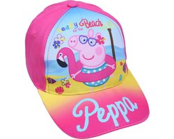 Donkerroze pet met klep Peppa Pig / 52cm